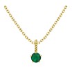 May Birthstone Silver Necklace SPE-5703